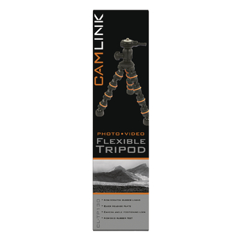 CL-TP130 Flexibel statief 18 cm 0.5 kg zwart/oranje Verpakking foto